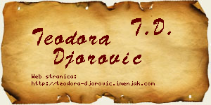 Teodora Đorović vizit kartica